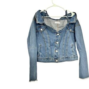 Rowen Blue Denim long sleeve top sz lg